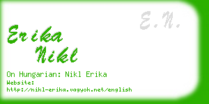 erika nikl business card